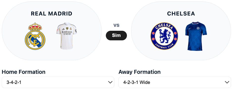 Quick Match simulation screen 1